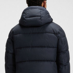 เสื้อแจ็คเก็ตพัฟเฟอร์ผู้ชายแบบมีฮู้ดปรับได้ ราคาขายส่ง สีพื้น / แขนยาว มีกระเป๋าซิปด้านข้าง วัสดุคุณภาพสูง - Product Image 5