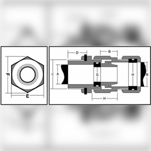 Prensaestopas de Doble Compresión Resistente a la Intemperie, Rosca M63 x 2 1/2 ET, Rango de Cable 5360mm, Latón, IP68, Industrial, para Exteriores, Gran Venta - Product Image 6
