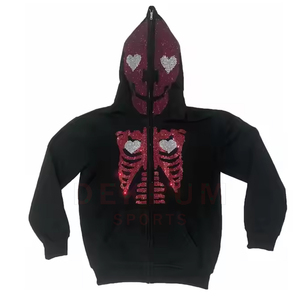 Sudaderas con Capucha de Manga Larga para Hombre, Personalizadas con Pedrería, Transpirables, Colores y Logotipos Personalizados, Gran Venta - Product Image 1