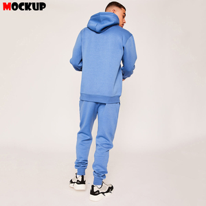 Venta al por mayor personalizado de los hombres de 2 piezas Eco-Friendly Sportswear Set de poliéster de gran tamaño Tech Fleece Jogging Chándal Solid Pattern Plus - Product Image 5