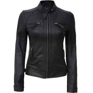 Hot Selling Design <b>Women</b> Leather <b>Jacket</b> Solid <b>Jacket</b> Wholesale <b>Women</b> Genuine Leather <b>Jacket</b> - Product Image 2