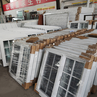 Ventanas Modernas y Duraderas con Rejilla de Diseño en UPVC, Doble Vidrio, Resistentes a Impactos, para Casas, Ventana Corredera de PVC Exterior Nórdica Personalizada