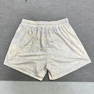 Pantalones cortos de verano, pantalones cortos de playa impermeables personalizados, pantalones cortos estampados con letras sólidas con cordón, pantalones cortos de nailon de malla para hombre para la temporada de verano - Product Image 3