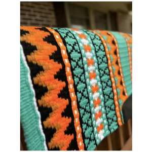 Couverture de selle en laine de qualité supérieure pour l'entraînement quotidien au rodéo avec doublure en polycoton pour les tapis de selle - Product Image 1