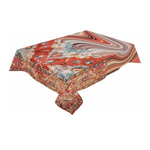 Proveedor indio bordado 100% algodón impreso Digital manteles redondos con logotipo personalizado - Product Image 6