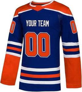 Maillot de hockey sur glace imprimé par sublimation écologique et personnalisable pour hommes adultes tissu respirant à séchage rapide évacuant l'humidité - Product Image 2