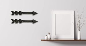 Arrow Decor, Black Wood Arrow Sign Wall Decor-Decorativo Farmhouse Home Wall Hanging Decor, 2 Pack - Product Image 2