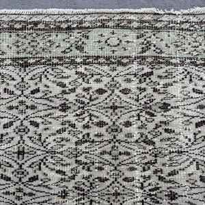 Tapis turc vintage, tapis de 3,7x9 pieds, tapis marocain gris - Product Image 4