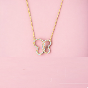 จี้สร้อยคอเพชรโมอิสซาไนต์ 0.50 กะรัต ดีไซน์หรูหรา ทันสมัย เหมาะสำหรับงานปาร์ตี้ โดดเด่นไม่ซ้ำใคร น้ำหนักเบา พร้อมสายสร้อยน่ารัก รูปผีเสื้อ - Product Image 3