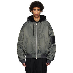 OEM Custom Personalized Polyester Fabric Warm Full Button Bomber Baseball Plus Size <b>Men's</b> Jackets <b>Men's</b> Winter Casual <b>Coats</b> - Product Image 1