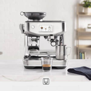 Machine à expresso compacte avec moulin à café et mousseur à lait – Machine à expresso domestique, en acier inoxydable brossé - Product Image 6