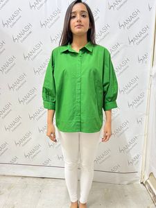 Camisa de mujer de algodón 100% superventas de alta calidad, cómoda, de manga larga de Color sólido para mujer, estilo de fiesta, fabricante indio - Product Image 3