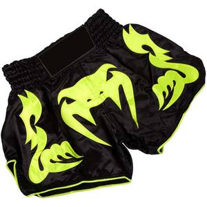 ขายส่งล้วนยืดต่อสู้ MMA โพลีเอสเตอร์ระบายอากาศเตะมวยมวยไทยกางเกงขาสั้นที่มีบริการ OEM - Product Image 4