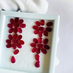 Belles boucles d'oreilles rubis paire avec luxe et style exclusif pierre naturelle avec qualité AAA et lustre sans aucun traitement - Product Image 4