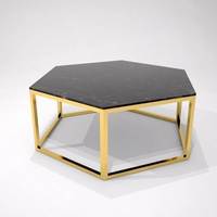 Mesa Auxiliar de Diseño en Cristal Transparente con Base Metálica Dorada Única, Lujosa y Moderna