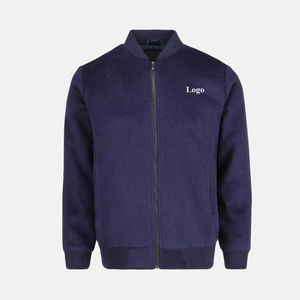 Blouson Bomber Homme Hiver en Laine Personnalisable avec Logo Frontal, Style High Street, Col Montant, Fermeture Éclair, Qualité Supérieure Pakistan, Service OEM - Product Image 1