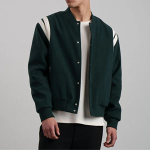 Oem Manufacturer High Quality Varsity Jacket For Men Chenille Embroidery Leather Sleeve Custom Baseball Letterman Varsity Jacket - Product Image 3