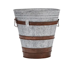 Ensemble de deux jardinières modernes en métal galvanisé de haute qualité décor à la maison fleur seau jardinière pour jardin en gros - Product Image 6