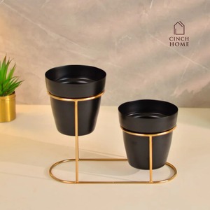 แจกันและกระถางดอกไม้โลหะเคลือบผงเคลือบผิวเหมาะสำหรับตกแต่งบ้านอย่างมีสไตล์และของตกแต่งห้องระดับพรีเมียม - Product Image 4