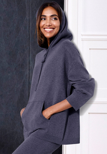 Sudadera con Capucha de Alta Calidad para Mujer, Cuello Redondo, Manga Abullonada, Estilo Holgado, Informal, de Forro Polar Transpirable, 100% Algodón, para Otoño e Invierno - Product Image 6