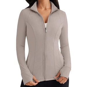 Nueva moda ropa de gimnasio mujer chaqueta de Yoga entrenamiento buena calidad suave cómoda mujer chaqueta de Yoga con diseño de logotipo personalizado - Product Image 1