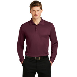 Polo personalizado negro para hombre, Jersey de algodón de manga larga con cuello, camisetas de golf para hombre - Product Image 4