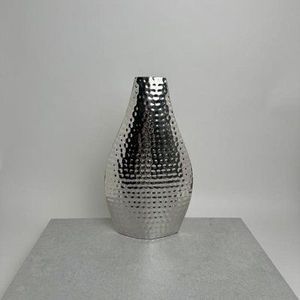 Vase de sol au design moderne fait main, en acier inoxydable de haute qualité, finition polie, décoration de mariage - Product Image 3