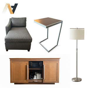 Ensemble de mobilier de chambre d'hôtel de luxe - Meubles lourds avec revêtement résistant à l'humidité - Usine au Vietnam pour Hampton - Product Image 1