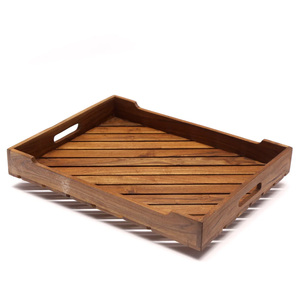 Bandeja de madera maciza de teca de alta calidad con equipo de cocina ecológico de color natural - Product Image 3