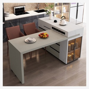 Cuisine modulaire écologique personnalisée, nouveau meuble à vin en teck, armoire de présentation - Product Image 5