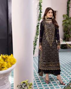 Vêtements afghans traditionnels personnalisés du fabricant de vêtements pour adultes Vêtements ethniques en coton de soie pour femmes 581 Produit à vendre - Product Image 4
