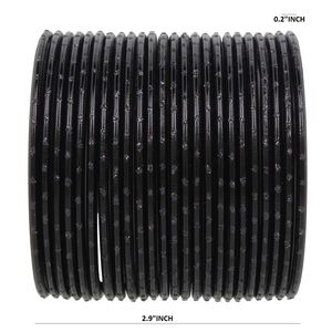 กำไลอินเดียชุดบอลลีวู้ดโลหะเรียบกำไลข้อมือเครื่องประดับสำหรับผู้หญิงและเด็กผู้หญิง (ชุด24ชิ้น) - Product Image 5