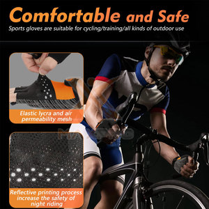 Comfortable Half <b>Finger</b> Cycling Gloves-Lightweight Adjustable Wrist <b>Strap</b> Non-Slip Unisex High Quality Custom Colors & Logo - Product Image 5
