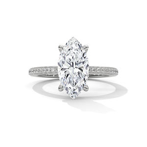 Goldleaf personnalisé or D couleur Marquise coupe VVS laboratoire cultivé femmes bijoux mariage ensemble anneaux mariée bague de fiançailles - Product Image 1