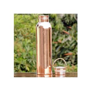 Botella de agua potable de cobre puro hecha a mano, alta calidad, de proveedor indio, disponible a precio asequible - Product Image 4