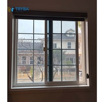 Ventanas Corredizas de Vinilo UPVC PVC con Diseño de Rejilla Interna, Cierre Seguro VIG, Duraderas, de Tamaño Personalizado, con Brida para Clavos