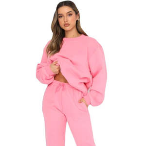 Chándal personalizado Conjunto de chándal para mujer 100% algodón Oversized Joggers para mujer - Product Image 1