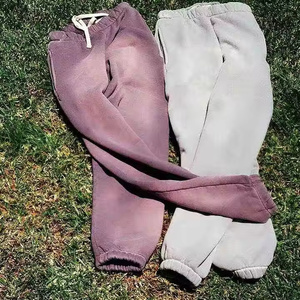 Wholesale Puff Print Flared <b>Jogger</b> Track Pants Rhinestone with Distressed Plus Size Men <b>Stacked</b> Flare Sweatpants for Men - Product Image 5