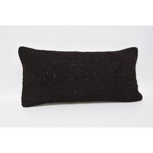 12x24 Inches Black Macrame Wool Rug with Vintage Woven Design Non-Slip Eco-Friendly Removable & Washable - Product Image 1