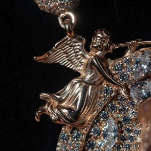 จี้3D พร้อมเทวดา | VVS Moissanite iced OUT MEDALLION | สร้อยคอฮิปฮอปเงินสเตอริง925ชิ้น - Product Image 2