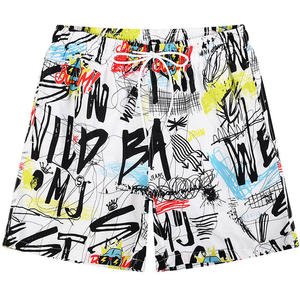 Pantalones cortos de natación de cintura baja para hombre bolsillo trasero personalizado OEM venta al por mayor traje de baño impreso en 3D gimnasio corto Hombre Pantalones cortos de playa - Product Image 2