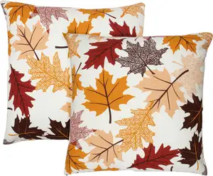 Vendita calda decorativo autunno ringraziamento raccolto eucalipto copricuscino decorazioni per divano divano all'aperto