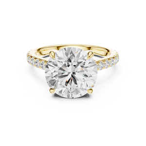 Anillo de moissanita con ajuste Halo de 18K en oro blanco - Product Image 6