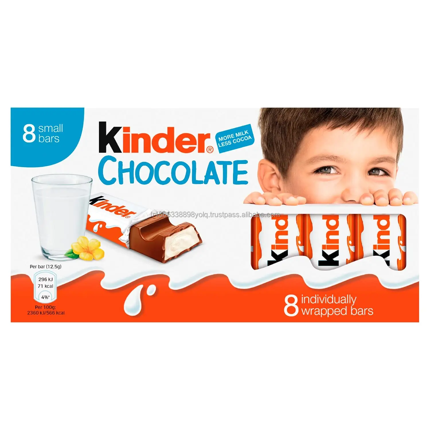 Kin.de r cioccolato Mini, confezione sfusa, fino a 138 Minis, barretta di cioccolato al latte con ripieno cremoso al latte, caramelle confezionate singolarmente