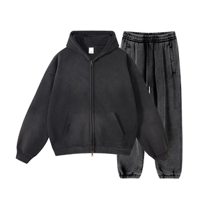 Gran oferta, recién llegado, chándal de lavado ácido de algodón para hombre, estampado de peso pesado, último estilo informal - Product Image 4