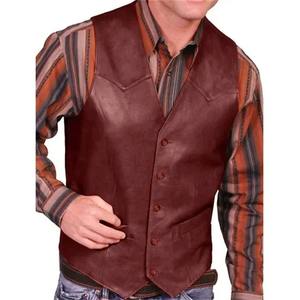 Chaqueta de cuero de vaca a la moda para hombre, chaleco de cuero ajustado para moto, buena calidad, Cuero 100% hecho nuevo cuero de moda - Product Image 4