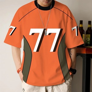 Premium 2025 camisetas transpirables de alta calidad 100% camisetas de algodón con cuello redondo camisetas de diseño impreso personalizado para hombres - Product Image 6