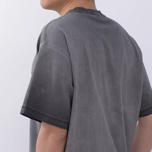 Acid Wash Vintage camiseta personalizada Venta al por mayor Hombres Streetwear Vintage Camisetas logo Custom Oversized Vintage T-shirt - Product Image 6