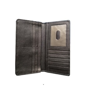 Cartera de cuero genuino para hombre de alta calidad, ligera, RFID, diseño de logotipo personalizado, cierre plegable, tarjetero Premium, diseñador de fábrica - Product Image 4