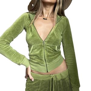 ชุดวอร์มขนแกะแบบกำหนดเอง ชุดวอร์มซิปสำหรับฤดูหนาว ชุดลำลองปักลาย 2 ชิ้น ชุดวอร์มผู้ชายแบบจ็อกกิ้ง กางเกงขาบาน 2026 - Product Image 4